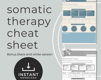 Somatische Therapie Spickzettel: Geist-Körper Heiltechniken (Digitaler Download)