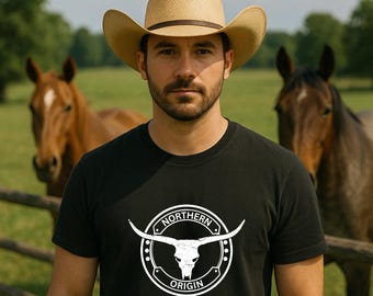 Camiseta gráfica del Salvaje Oeste / Camiseta unisex de vaquero estilo ranchero