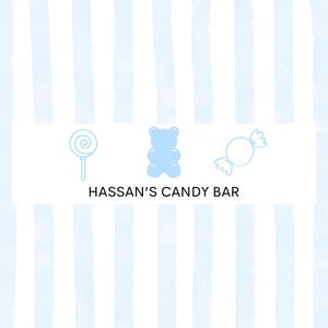 Custom candy box label
