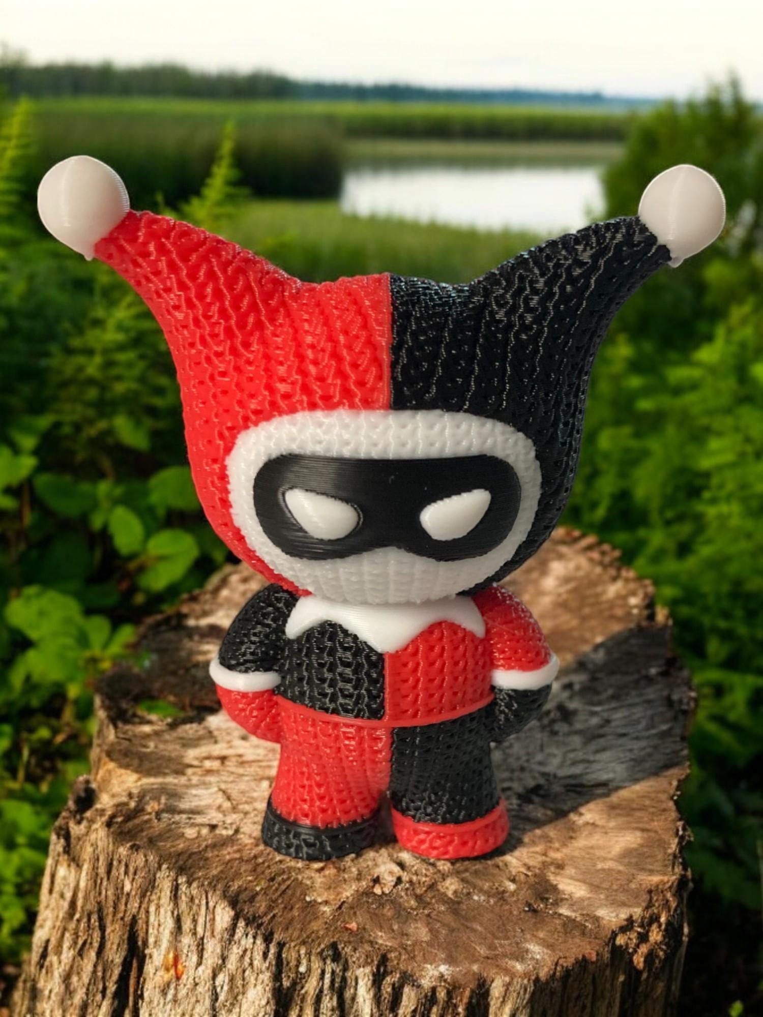 3D Printed Knitted Harley Quinn