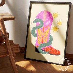 Vintage poster cowboylaars slang: retro kamerdecoratie