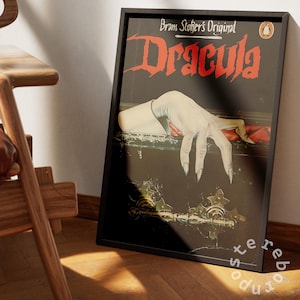 Póster de Drácula / Póster de película / Póster de vampiro / Impresión de regalo / Película / Decoración del hogar / Decoración de pared / Póster vintage / Impresión premium / Arte digital