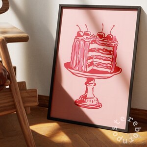 Cake | Cake Poster | Premium Poster Art | Vintage Poster | Retro Poster | Room Decor | Home Decor | Wall Decor | Famous Wall Art | Digital
