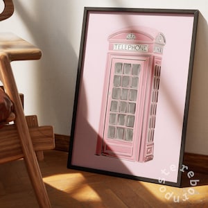 Telephone |  Phone Booth Poster | Premium Print | Vintage Poster | Retro Poster | Room Decor | Home Decor | Wall Decor | Digital Poster