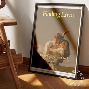 Benutzerdefiniertes Paar Poster | Personalisiertes Poster | Paarfilm | Valentinstag Geschenk | Personalisiertes Filmplakat | Premium Druck | Wanddekoration | Digital