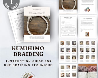 Kumihimo Braiding Guide — Learn One Traditional Japanese Braiding Technique, Step-by-Step Instructions, Printable PDF, Digital Download