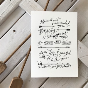Joshua 1:9 Bella Scriptura Collection from Paperglaze Calligraphy image 1