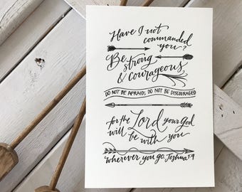 Joshua 1:9 - Bella Scriptura Collection from Paperglaze Calligraphy