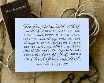 Römer 8:38-39 - Handlettering Schriftdruck - Bella Scriptura Kollektion von Paperglaze Calligraphy