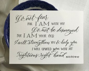 Jesaja 41.10 Schriftdruck - Bella Scriptura Kollektion von Paperglaze Calligraphy
