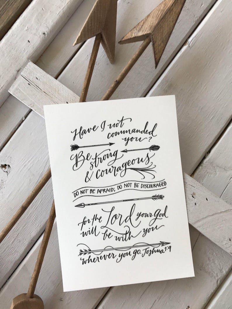 Joshua 1:9 Bella Scriptura Collection from Paperglaze Calligraphy image 2