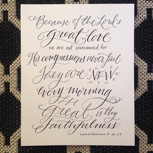 Philippians 4:6 Hand-lettered Scripture Print Bella | Etsy