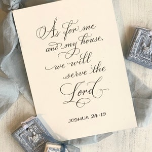 Joshua 24:15 Bella Scriptura Collection from Paperglaze Calligraphy image 1