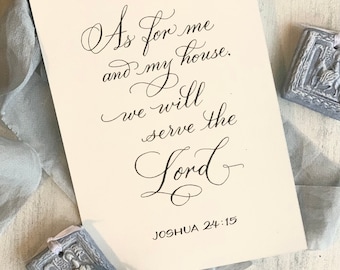 Joshua 24:15 - Bella Scriptura Kollektion von Paperglaze Kalligraphie