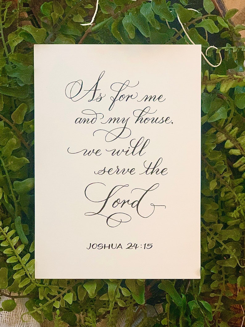 Joshua 24:15 Bella Scriptura Collection from Paperglaze Calligraphy image 2