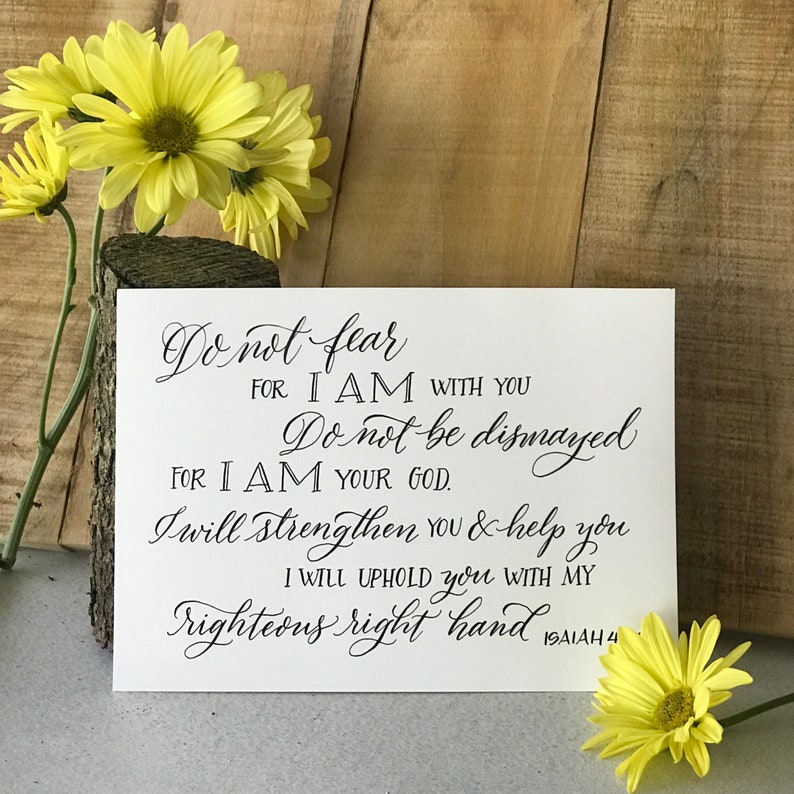 Isaiah 41.10 Scripture Print Bella Scriptura Collection from Paperglaze Calligraphy image 2