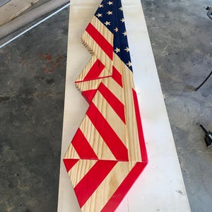 Draped American Flag