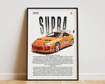 Toyota Supra Fast & Furious Poster – Digital Download for Car Enthusiasts