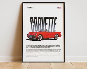 1984-1990 C4 Corvette Art Print: Automotive Wall Decor (5-10