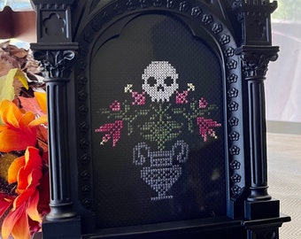 Gothic Flowers Digital Cross Stitch Pattern