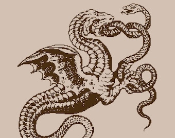 Death Grip French Emblem Cross Stitch Digital Pattern