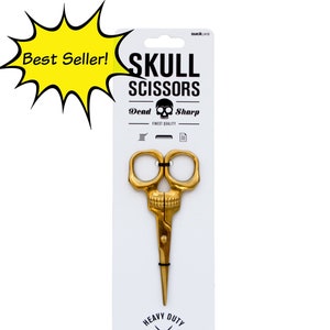 Heavy Duty Dead Sharp Skull Scissors For Embroidery Crafting Etsy