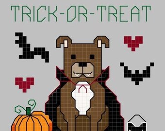 Happy Halloween Pitbull Vampire Digital Pattern