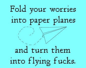 Flying Fs (NSFW) Digital Cross Stitch Pattern