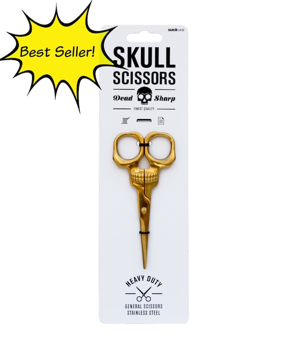 Heavy Duty Dead Sharp Skull Scissors for Embroidery Crafting 