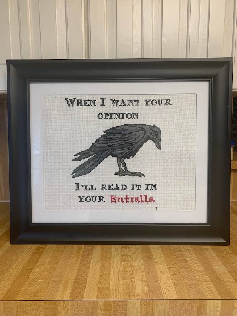 Entrails Pattern Opinions and Entrails With Crow, a DIGITAL DOWNLOAD PATTERN for Cross ...