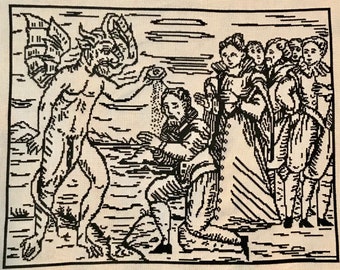 Historic Woodcut the Devil Re Baptising a Male Witch DIGITAL - Etsy UK