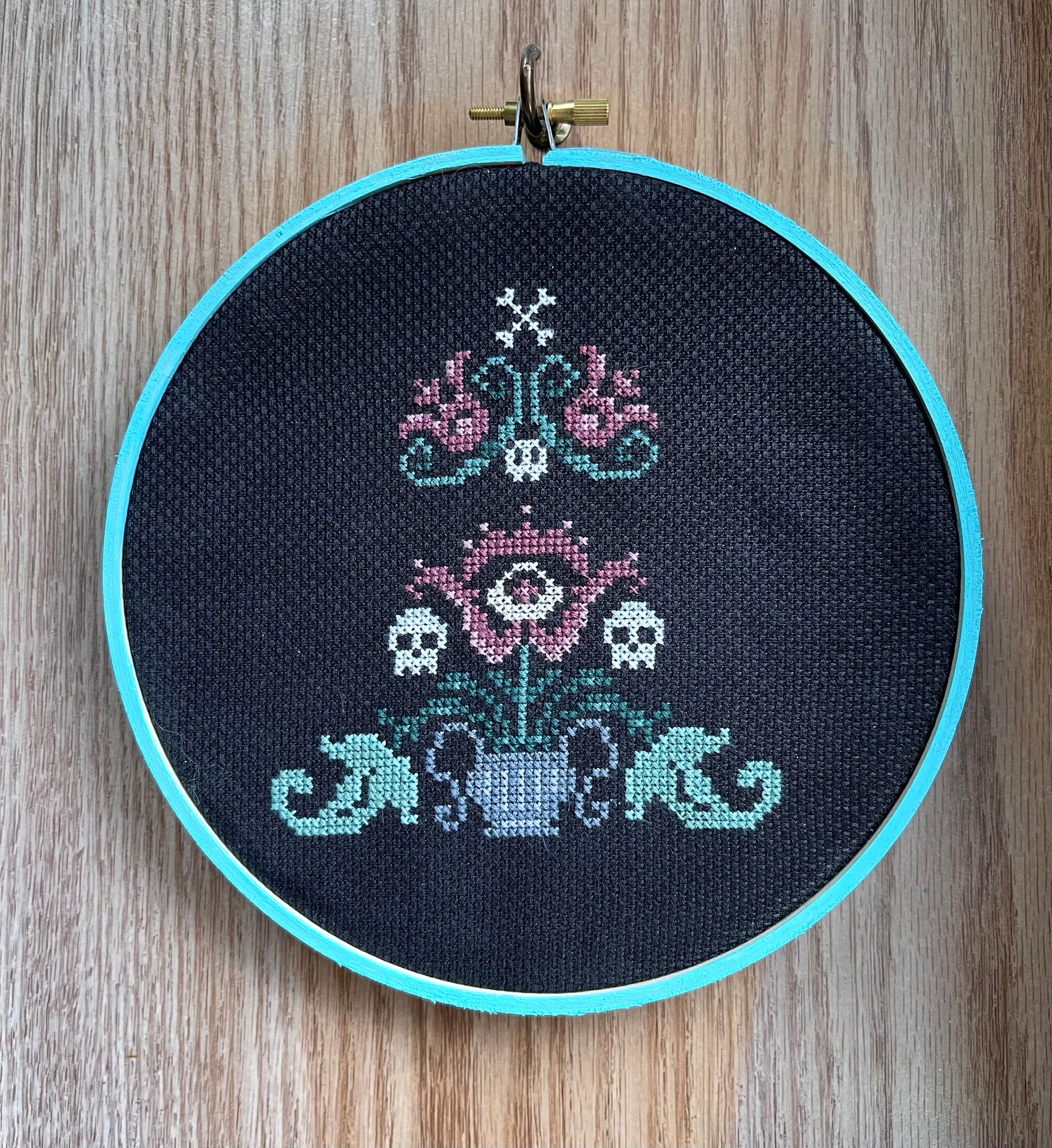 Kit Point De Croix - Marque-page Des Morts (Squelettes) - Demon Monkey Craft - Modèle 3D