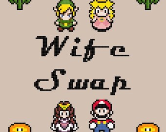 Wife Swap, Mario Zelda, Link, Peach Digital Pattern