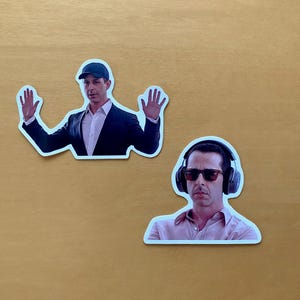 Pegatinas de vinilo divertidas de Kendall Roy y Jeremy Strong: Sucesión
