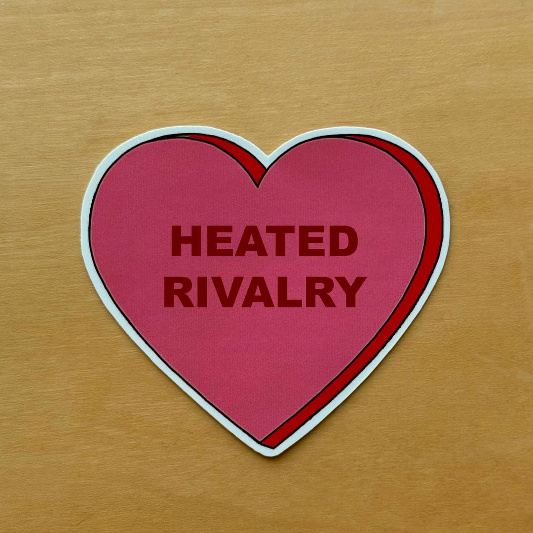 Heated Rivalry Candy Heart Vinyl Sticker Pink/red - Etsy