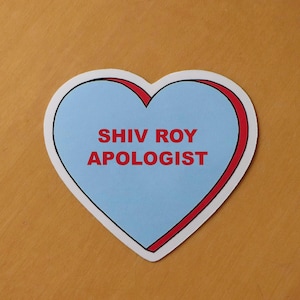 Shiv Roy Apologe Candy Heart vinylsticker blauw/roze Sarah Snook Succession