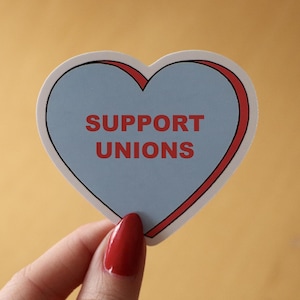 Sticker en vinyle Support Unions Candy Heart bleu/rose