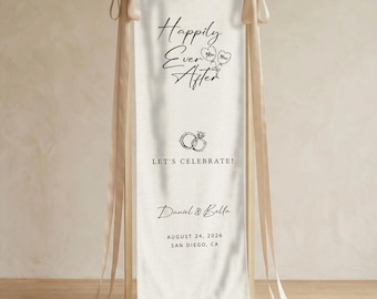 Personalized Wedding Welcome Tapestry, Custom Wedding Party Decor, Couple Name Wedding Cotton Linen Tapestry