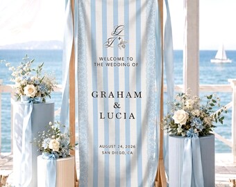 Personalized Wedding Welcome Sign, Cotton Linen Wedding Party Decor, Wedding Anniversary Tapestry