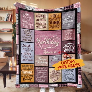 Personalized 80th Birthday Blanket Gifts