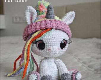 Amigurumi Unicorn Crochet Pattern – Baby Plushie (PDF Pattern)