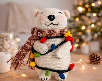 Crochet Bear Pattern - Christmas Bear Amigurumi