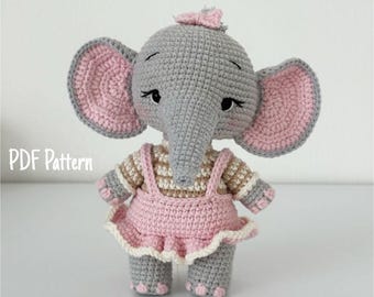 Amigurumi Baby Elephant Crochet Pattern – Mini Plush Toy (PDF Pattern)