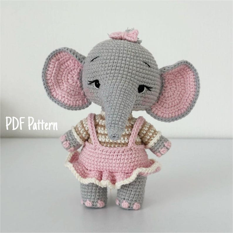 Amigurumi Baby Elephant Crochet Pattern – Mini Plush Toy (PDF Pattern ...