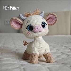 Crochet Bull Pattern - Amigurumi Farm Animal Tutorial - Cute Crochet Gift Idea