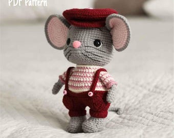 Amigurumi Mouse Pattern – Crochet Keychain PDF for Beginners