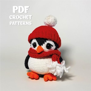 Wzór szydełkowy na małego pingwina Amigurumi – słodka zabawka mini pingwina, pluszowy pingwin na Boże Narodzenie, idealny prezent dla dzieci