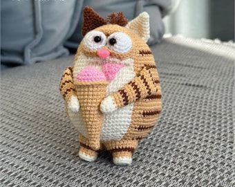 Amigurumi Cat Crochet Pattern – Ice Cream Plush (PDF Pattern)