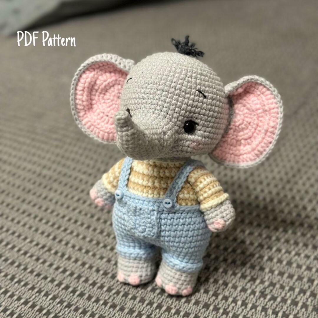 Amigurumi Elephant Crochet Pattern – DIY Baby Plush Toy (PDF Pattern ...