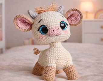 Crochet Bull Amigurumi Pattern – Farm Animal Tutorial (PDF Pattern)